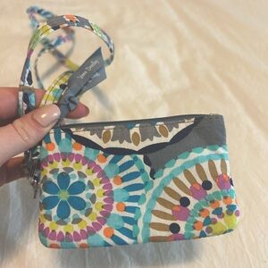 Vera Bradley Sunny Medallion Zip ID Case with Lanyard